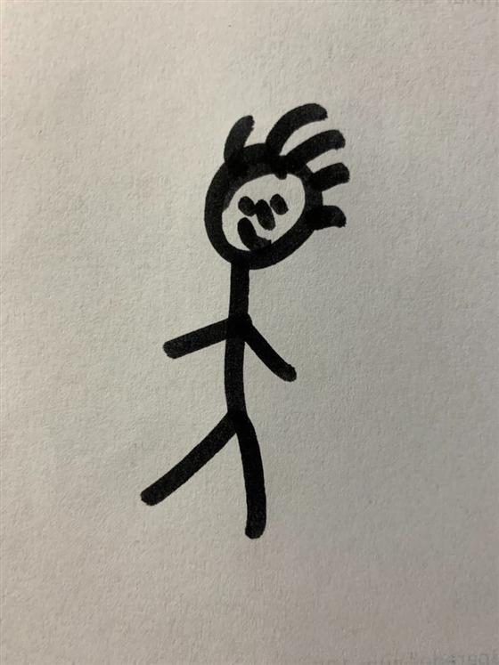 Karl-Heinz hat statt eines Fotos ein gezeichnetes Strichmännchen abgegeben
